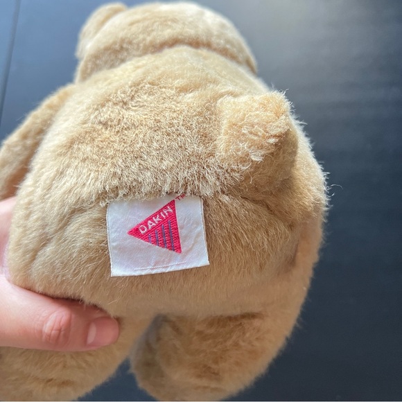 Vintage 1990 Dakin Teddy Bear Brown Stuffed Animal Works 9” Sitting - Picture 10 of 13